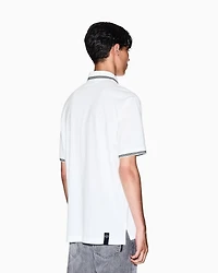 Regular fit cotton jersey polo shirt