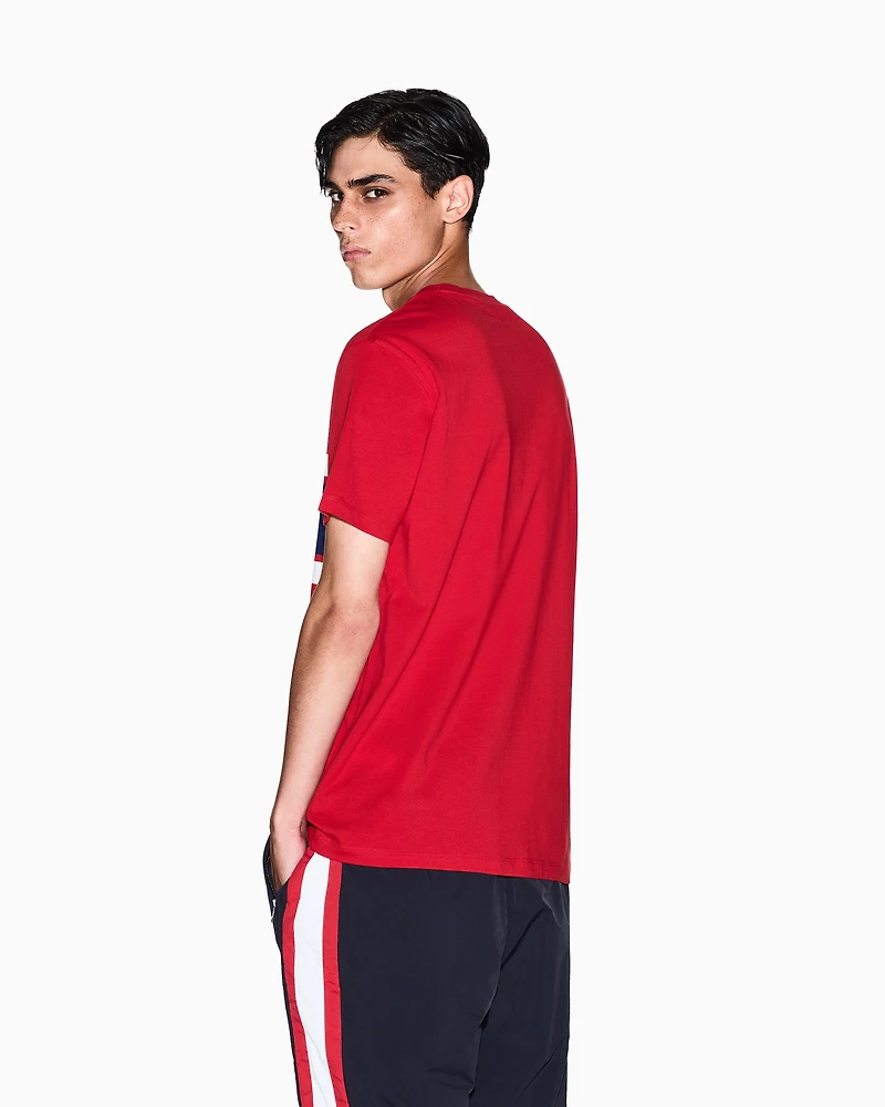 Regular fit T-shirt with contrasting band