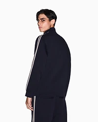 Full-zip sweatshirt with contrasting bands