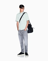 Regular fit cotton jersey polo shirt