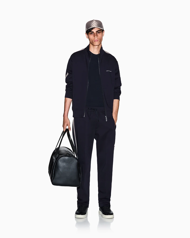 Trousers with contrasting stripes