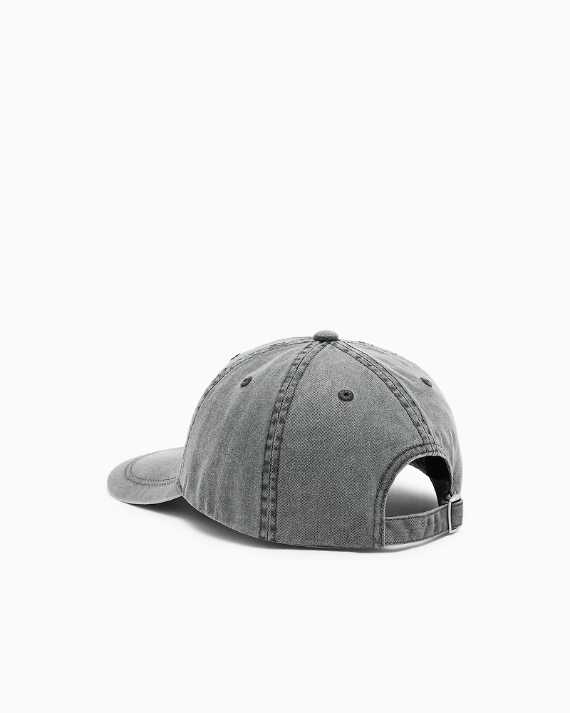 Embroidered denim hat