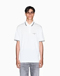 Regular fit cotton jersey polo shirt