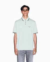 Regular fit cotton jersey polo shirt
