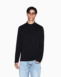 Long-sleeved T-shirt with high neck