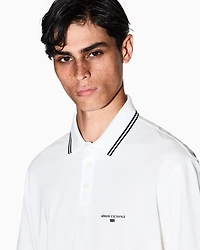 Regular fit cotton jersey polo shirt