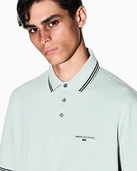 Regular fit cotton jersey polo shirt