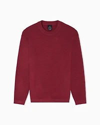 Ribbed crew neck sweater