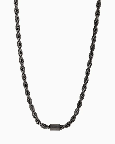 Armani Exchange -  Gunmetal Stainless Steel Chain Necklace, Man, Multicoloured, Size: TU