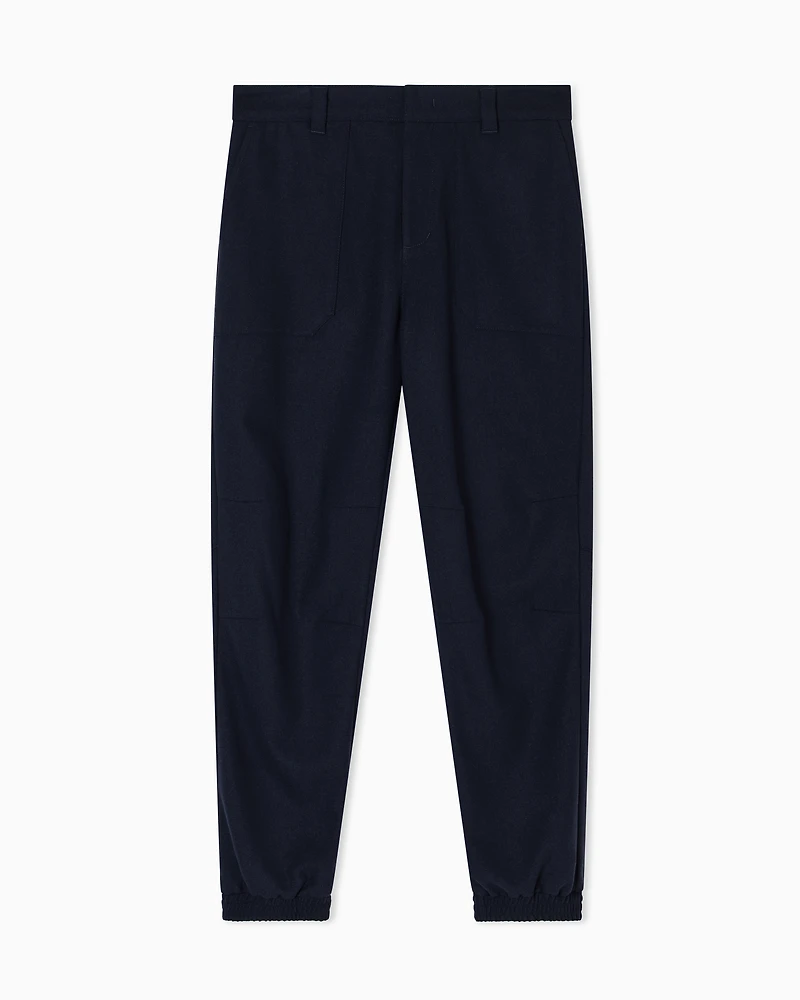 Armani Exchange - Casual Trousers, Man, Navy Blue, Size: