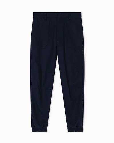 Armani Exchange - Casual Trousers, Man, Navy Blue, Size: