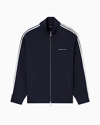 Full-zip sweatshirt with contrasting bands