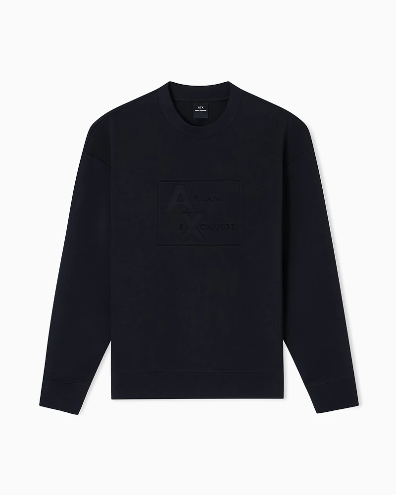 Armani Exchange - Sweatshirt with embossed logo, Man, Black, Size: