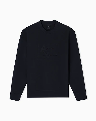 Armani Exchange - Sweatshirt with embossed logo, Man, Black, Size: