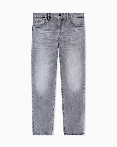 Armani Exchange - Slim-fit denim jeans, Man, Grey, Size:
