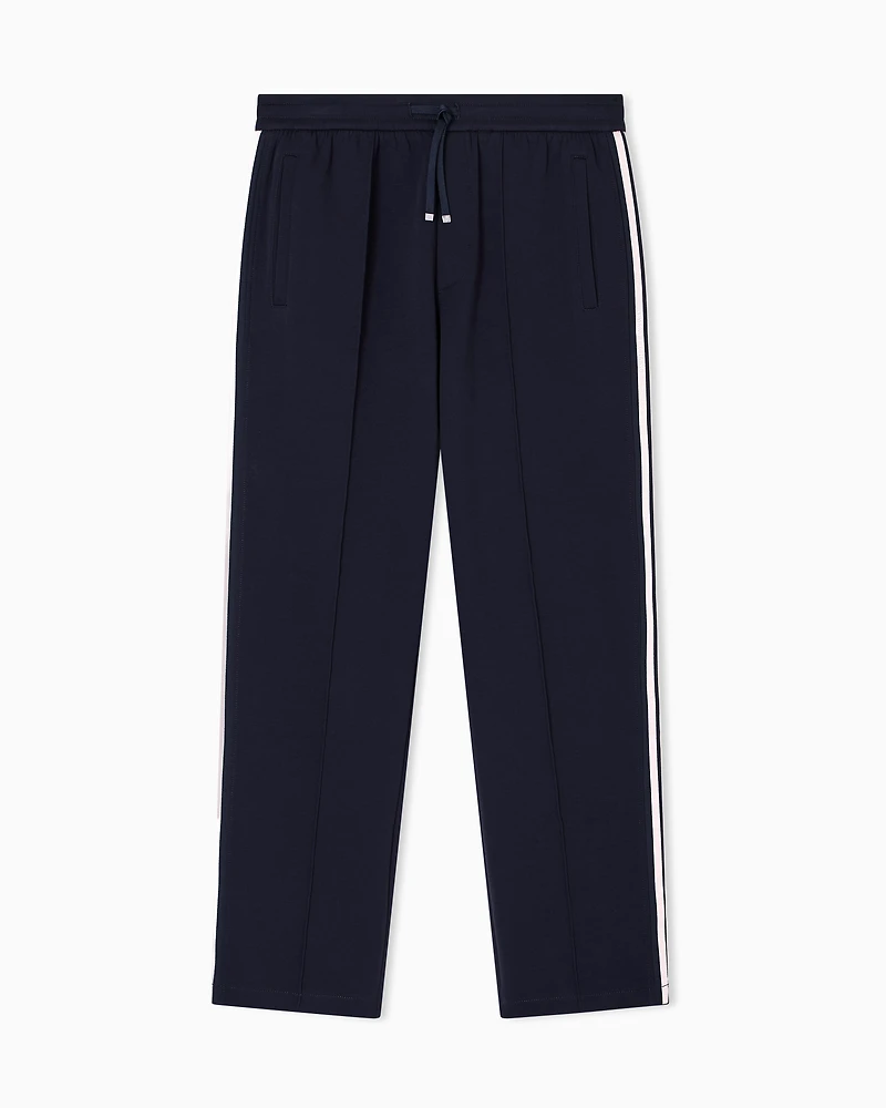 Trousers with contrasting stripes