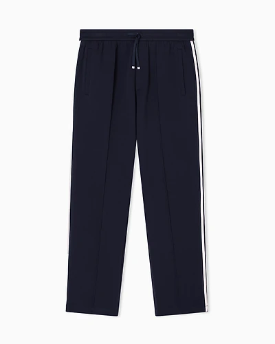 Trousers with contrasting stripes