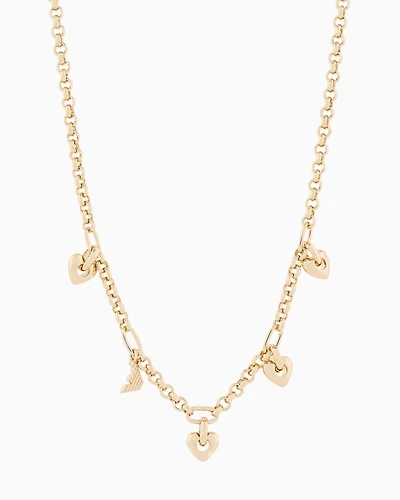 Emporio Armani -  Gold-Tone Brass Pendant Necklace, Woman, Multicoloured, Size: TU