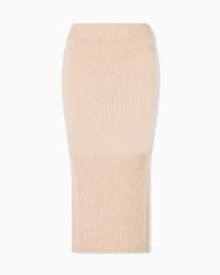 Armani Exchange - Midi Skirts, Woman, Camel, Size: