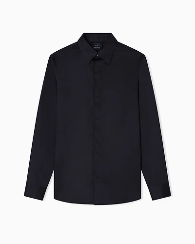 Slim-fit stretch cotton shirt