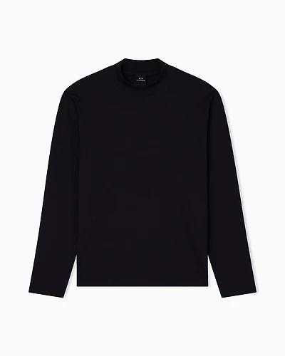 Long-sleeved T-shirt with high neck