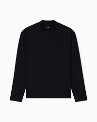 Long-sleeved T-shirt with high neck