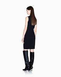 Sheath dress with allover logo