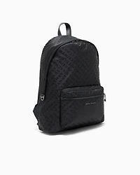 Armani Exchange - All-Over Logo Backpack, Man, Black, Size: TU