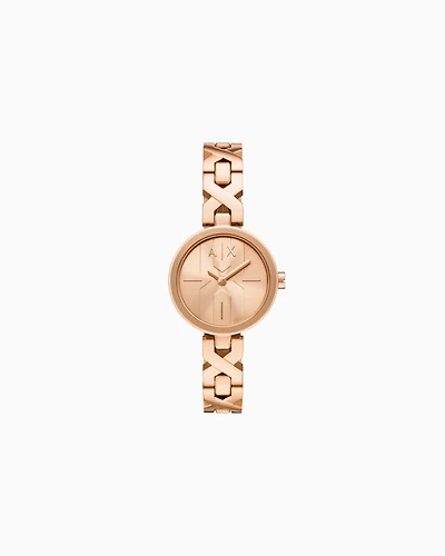  Two-Hand Rose Gold-Tone Stainless Steel Watch
