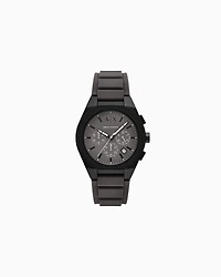 Armani Exchange -  Sync Chronograph Gray Silicone Watch, Man, Multicoloured, Size: TU