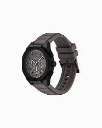 Armani Exchange -  Sync Chronograph Gray Silicone Watch, Man, Multicoloured, Size: TU