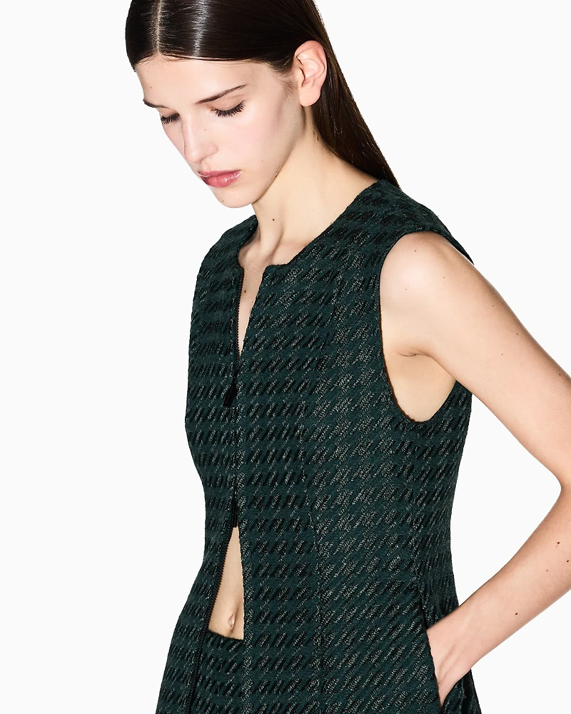 Textured zip-up top