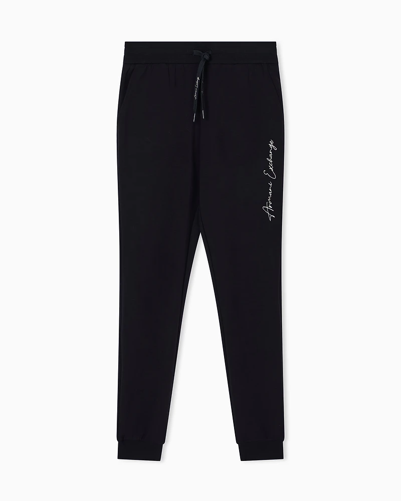 Armani Exchange - Scuba fabric jogger pants, Woman, Black, Size: