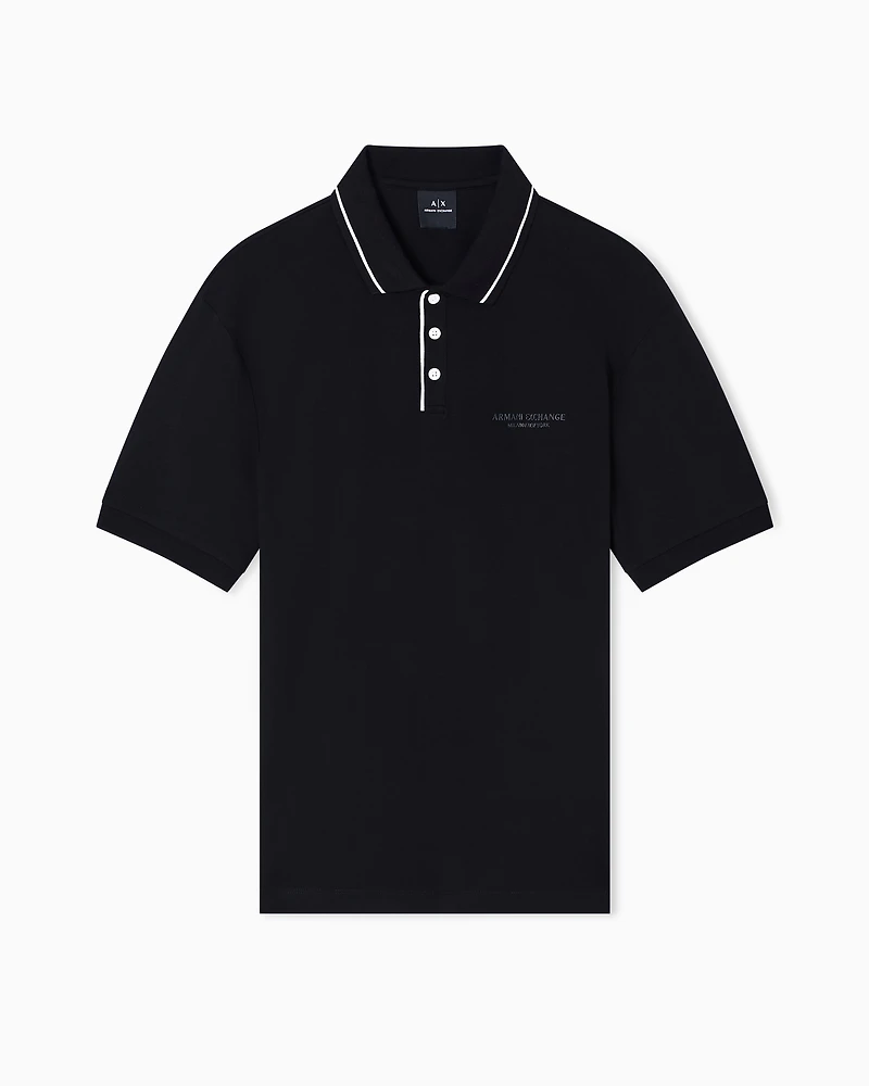Regular fit polo shirt stretch jersey