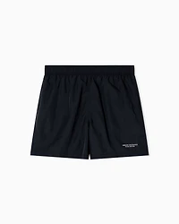 LOGO PRINT BOXER SWIM TRUNKS
