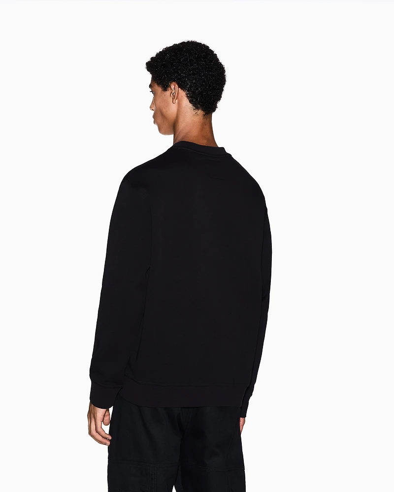 Crewneck sweatshirt with embroidered logo