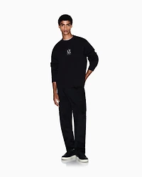 Crewneck sweatshirt with embroidered logo