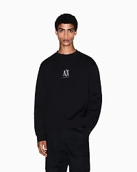 Crewneck sweatshirt with embroidered logo