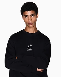 Crewneck sweatshirt with embroidered logo