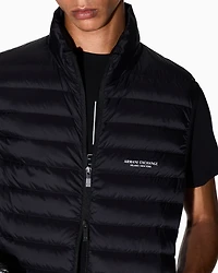 Full zip sleeveless down jacket