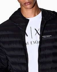 Full zip down jacket with hood