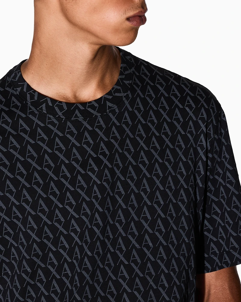 Regular fit monogram logo t-shirt