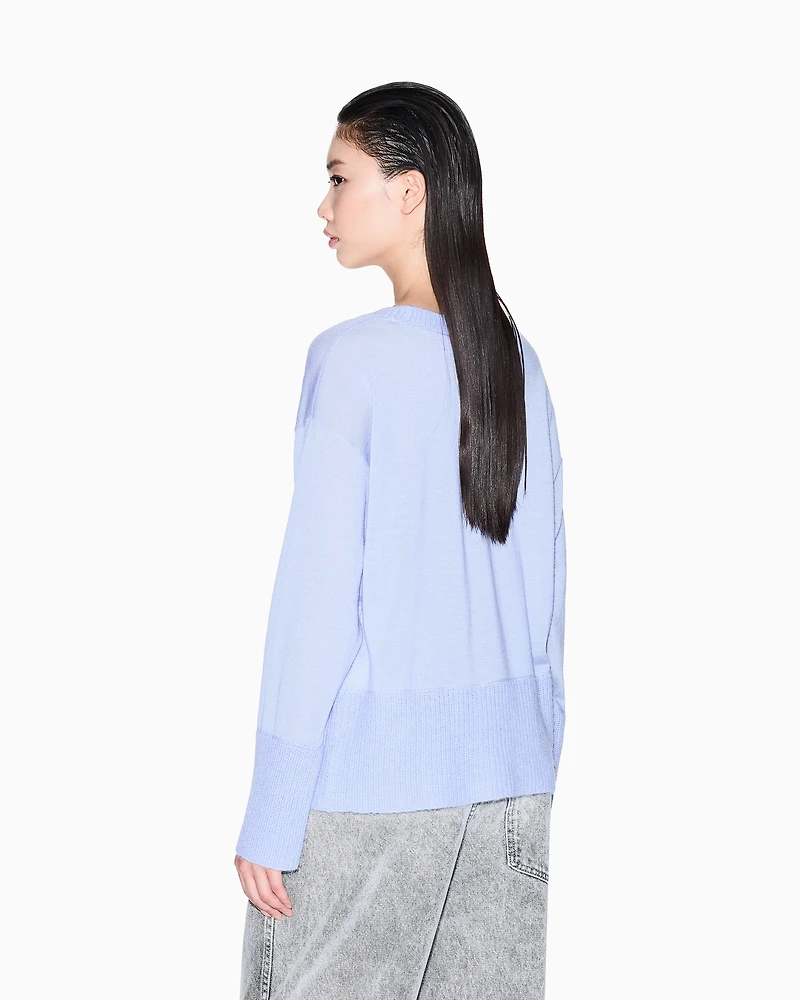 Armani Exchange - Jumpers, Woman, Light Blue, Size: