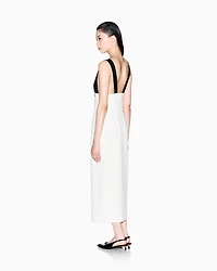 Longuette dress with slit