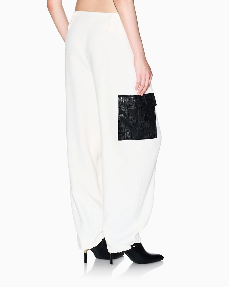 Contrast Patch Cargo Pants