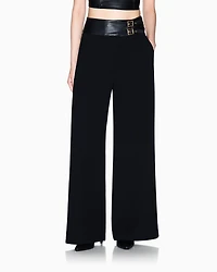 Palazzo trousers with straps