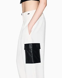 Contrast Patch Cargo Pants