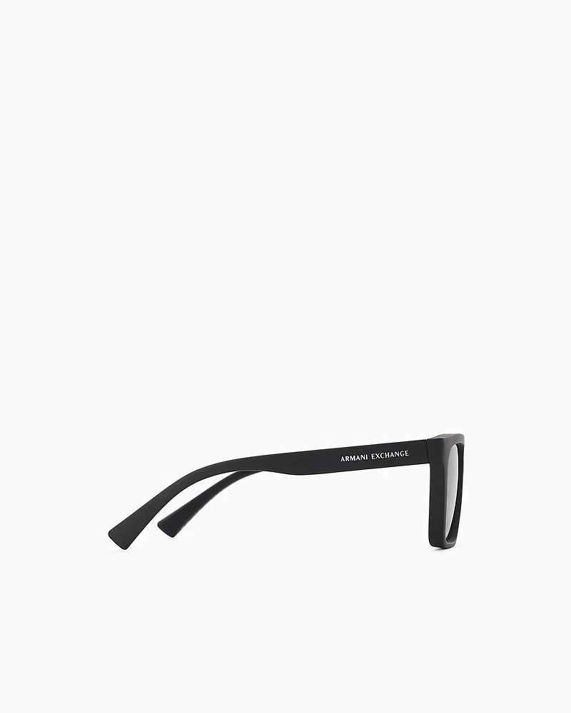 Armani Exchange - Men's rectangular shaped sunglasses, Man, Black, Size: 56L