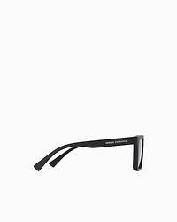 Armani Exchange - Men's rectangular shaped sunglasses, Man, Black, Size: 56L