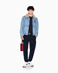 Regular fit T-shirt with contrasting piping